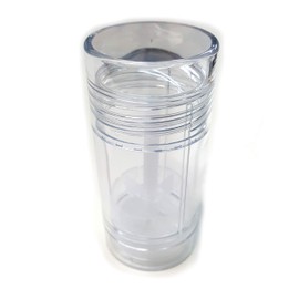 Empty Deodorant Containers - Twist-up, Reusable, Recyclable, DIY Empty Deodorant Tubes, Bottom-fill 2.0 Oz (6-Pack, Clear)