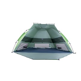 Three Bears Pop Up Beach Tent Sun Shade Shelter for 3-4 Person, UPF 50＋ UV Protection, Lightweight & Easy Setup Beach Shade Canopy, Portable Beach Shade Tent Beach Cabana (Green)