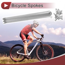 HEROFFIX 12 Set 14G Bicycle Spokes 179mm Bike Wheel Spokes 304 Stainless Steel Silver Tone