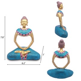 HCCMLOVE 7.8" Multicolored Buddha Statues: Exquisite Craftsmanship, Spiritual Support, and Cultural Symbolism for Home Decor, Yoga, Healing, Blessings, Meditation, Serenity, Prayer, Peace and Harmony