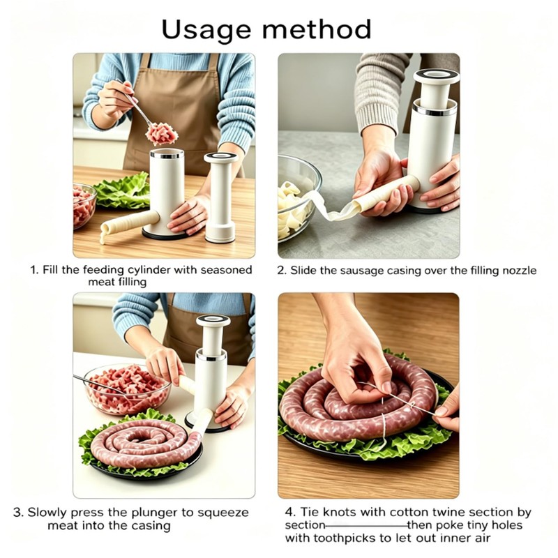 Meatball Maker, Stainless Steel Labor Saving for Sausage Filling