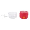 Garlic Chopper USB Charging Portable Red Double Blade 360 Degrees