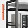 Extendable Microwave Oven Rack, 15.7~24.8" L Expandable Microwave Stand with