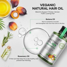 AIPILER AIPILER Valentine's Day Gift - Batana Oil Hair Growth Bundle | 100% Pure Raw Batana Oil (4.2oz) + Rosemary-Infused Hair Oil (3.38oz) | Natural & Vegan Hair Treatment for Men & Women | Nourish Scalp, S