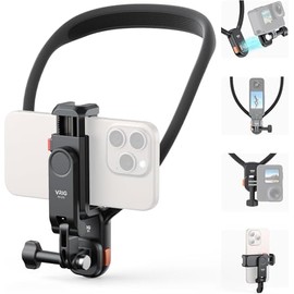 VRIG AC-01S Smartphone Necklace Mount, Quick Mount, Magnetic Disassemblable, Camera Neck Holder, POV First Person Viewpoint Photography, Smartphone Holder, Quick Release, Ultra Lightweight, Rotation