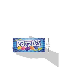 Razzles Candy Gum 3 Flavor 9 Bag Variety Bundle: (3) Original, (3) Tropical, and (3) Sour, 1.4 Oz. Ea.