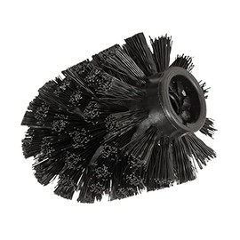 WENKO Black replacement toilet brush Ø 8.5 cm - replacement toilet brush, Plastic, 8.5 x 9.3 x 8.5 cm, Black