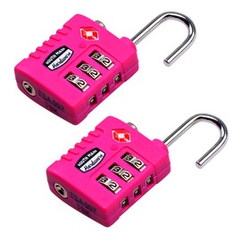 South Main Hardware 810110 TSA-Accepted Resettable Luggage Lock (2 Pack), Purple