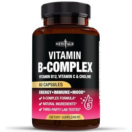 Vitamin B Complex for Men & Women - Made in USA - B-Complex: B1, B2, B3, B5, B6, B7, B8, B9, B12 with Vitamin C, Choline, Inositol - Energy, Brain & Heart Support Supplement - 120 Vegan Capsules