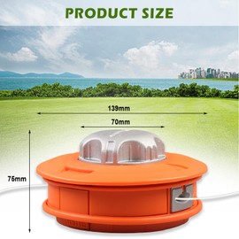 Grass Trimmer Replacement Spool Head M10 x 1.25,Left-Hand Thread,Nylon Thread Head Spool Double Thread Head for Brush Cutters, Grass Cutters, Lawn mowers