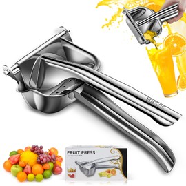 Stainless Steel Manual Juicer, Orange Juice Squeezer, Lemon Squeezer Stainless Steel, Orange Juice Squeezer, Fruit Juicer for Watermelon Lemon Orange Grapes and Other Fruit