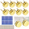 Golden Upgraded 3-5mm Frameless Mirror Mounting Hardware 8 Pack Dual-Screw