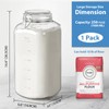 2 Gallon Glass Jar with Airtight Lid, 1 Pack Glass