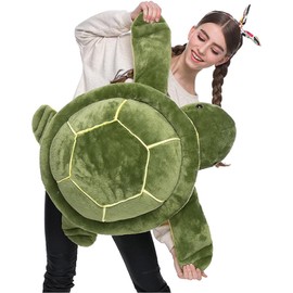 Turtle Cuddly Toy, Plush Turtle Plush Toy, Large Turtle Plush Toy, Large Green Turtle Cuddly Toy, Turtle Soft Fluffy Plush Toy (30 cm, Green)