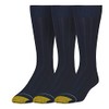 GOLDTOE Men's Hampton Crew Socks, 3-Pairs, Navy, Large