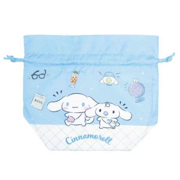 Cinnamoroll, Cold Insulation, Foldable, Drawstring Type, Lunch Bag, Cold Bag, Lunch Box, Drawstring Bag, Lunch Tote, Lightweight, Compact, Plastic Bag, Cold Retailer, Convenience Store Bag, Simple,