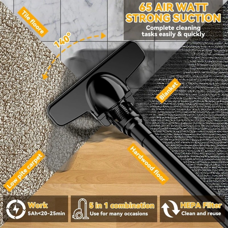 Cordless Vacuum Cleaner with 20V Battery 5 in 1 Handheld