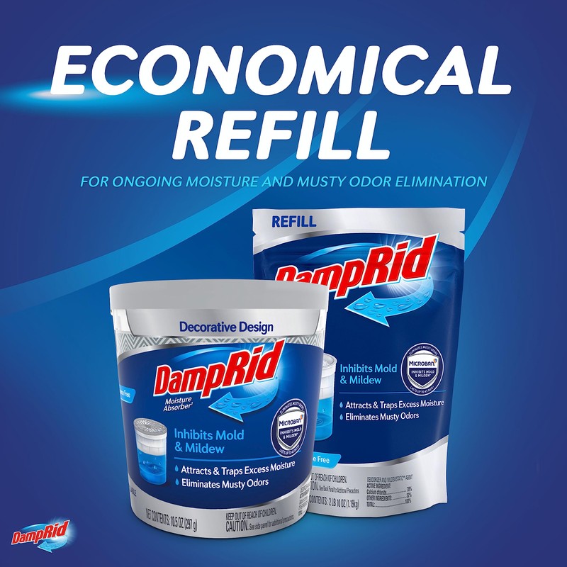 DampRid Refill Bag, 42 oz., 4-Pack - Fragrance Free Moisture