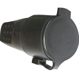 Silver Electronics SCHUKO socket IP44 16 A RUBBER – Black