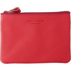 Slip-On Noir OP Pouch, Red, A-NSL-2812, Leather, Small Purse, Coin Purse, Travel Wallet, Mini Wallet