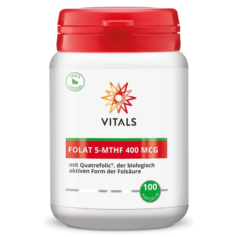 Vitals Folate 5-MTHF - 400mcg Folic Acid with Quatrefolic, 100