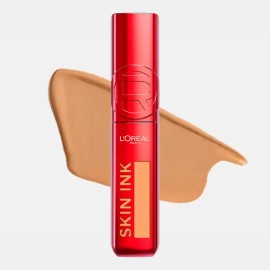 L'Oréal Paris Infallible Skin Ink Base de Maquillaje y Corrector 2 en 1, Acabado Mate, Larga Duración Hasta por 48h, Resistente a Transferencias, Tono