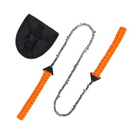 7WUNDERBAR Hand Chainsaw Made of Carbon Steel Chainsaw with Belt Bag Garden Saw Branch Saw Pocket Saw Wire Saw for Camping Outdoor Survival Saw, Tree Wood Cutting 65 cm (11 Teeth)