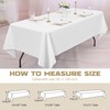 Pesonlook 1 Pack White Rectangle Tablecloth, 60 x 126 Inch