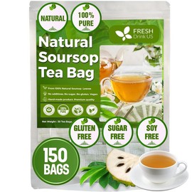 Soursop Leaves Tea bags, Dried Soursop Leaves, Soursop Leaf Powder, Guanabana Leaves Tea, Hoja Guanabana Tea - Size: 150 Tea bags