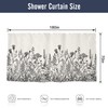Riyidecor Clawfoot Tub Extra Wide Shower Curtain 180Wx72H Inch Flower