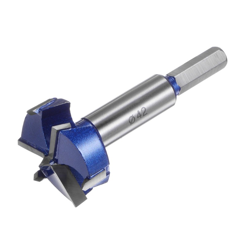 sourcing map Forstner Drill Bit 42mm (1-2/3") Tungsten Carbide 3