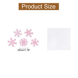 uxcell 50pcs Glow in The Dark Snowflake Fluorescent Plastic Wall Stickers Adhesive Murals Decals for Home Art Ceiling Bedroom Wall Decorations, Pink