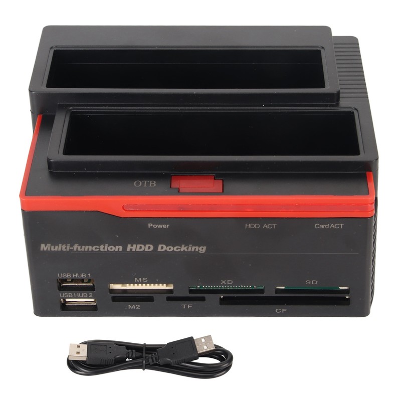 HDD Docking Station Dual Bay 480Mbps USB2.0 to SATA IDE