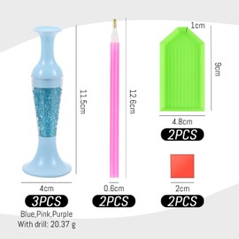 WUFGWBD 3 Pieces Of Diamond Art Pens, 2 Sets Of Dotting Tools, Tools, Diamond Art Accessories, Nail Art Tools, Diamond Embroidery Pens