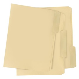 Three Leaf 12 Pack Manila Folder, 8.5 X 11, 1/3 Cut Tab, Pack of 1, Total 12 Count, 1/3-Cut Tabs in Left, Right, Center Positions,Letter Size.