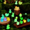 Ggstddup 135 PCS Luminous Mini Resin Ducks Tiny Glow in