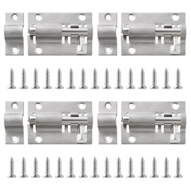 Lyeteung 4 PCS 49mm Door Barrel Bolt, Catch Latch Slide Bolt, Barrel Slide Latch Lock Stainless Steel, with Screws, for Bathroom Toilet Shed Door Furniture Pet Gate