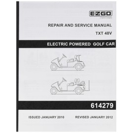 EZGO 614279 2010 Repair and Service Manual for 48-Volt TXT Vehicles