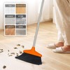 Woobroo Outdoor Broom Heavy Duty,Household Collapsible Angle Brush with 100