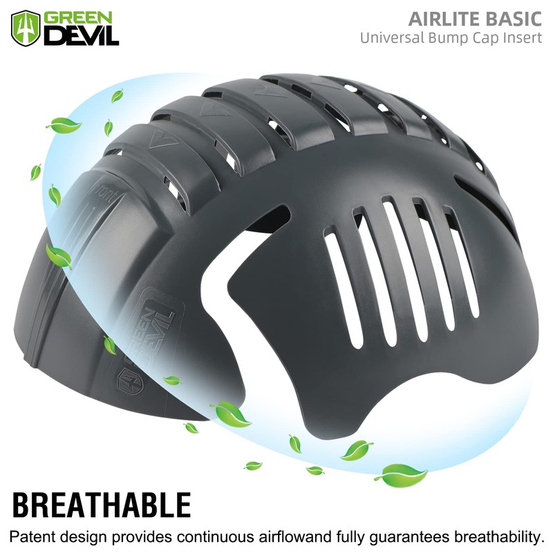 GREEN DEVIL Universal Bump Cap Insert for Baseball Caps Vented