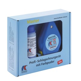 Kaufmann Chalk Line Set, Blue, 20 m Marking Line with Chalk, Quick Line Retraction, Large and Robust Aluminium Housing