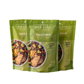 Savory Spice Taco Soup 3-Count Spice & Easy Meal Starter Spice Mix | Easy Taco Soup Dry Mix, Taco Soup Recipe Kit With Ingredients (3-Count Pack)