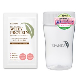ELANDA(エランダ) お試し 甘くない プロテイン付き シェイカー ボトル 350ml ホエイプロテイン 個包装 1袋