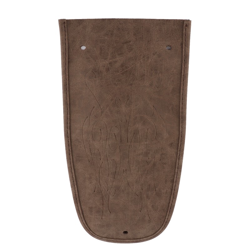 Motorcycle Fender Bib Cover Artificial Leather Decorative Pad Flame Pattern