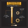 GusHillUSA GH25389-6 Channel-Mount Adjustable Trailer Coupler Hardware Kit, Yellow Zinc