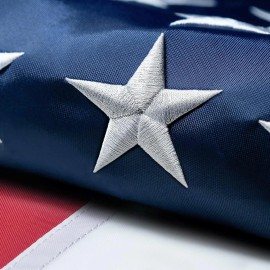 American Flag 8x12 Ft Outdoor Tearproof USA Flags Embroidered Stars All Weather for High Wind Heavy Duty Sewn StripesColor: american flag, Size: 8X12ft