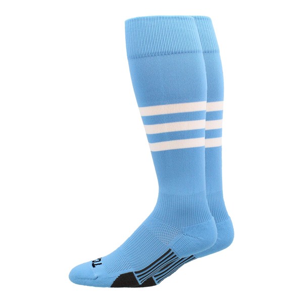 MadSportsStuff Dugout 3 Stripe Baseball Socks Over The Calf Length