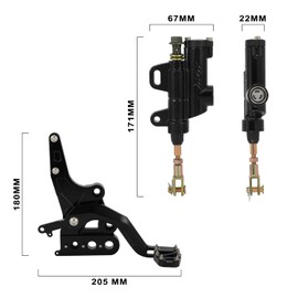 IUVWISN Electric Dirt Bike Hydraulic Foot Brake Pedal Lever Kit CNC for Surron Sur Ron LBX X260 X160