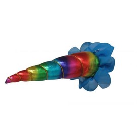 Showman RAINBOW Metallic Clip On Unicorn Horn Gold Lacing Browband Bridle Headstall Attachment