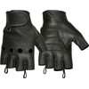 Hugger Women's Water Resistant Leather Unlined Fingerless Motorcycle Glove (X-Large,